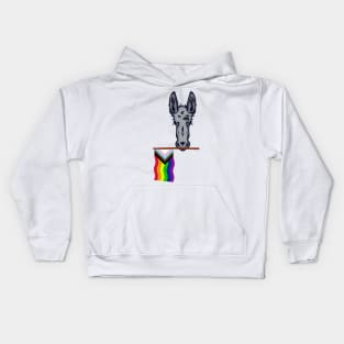 Progressive Pride Democratic Donkey Kids Hoodie